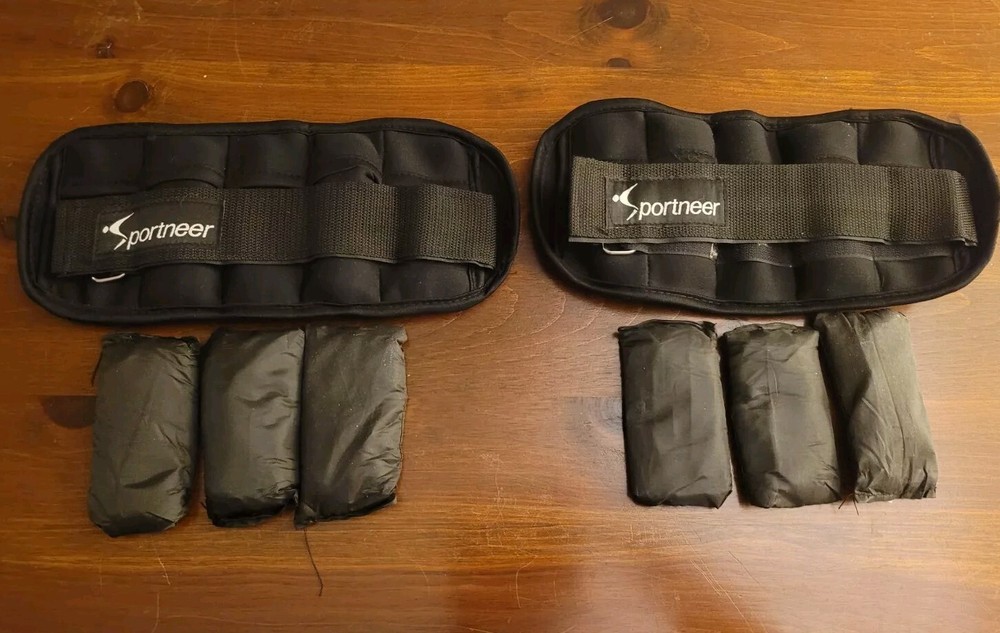 (2-Pk) Sportneer Adjustable Ankle Weights 3.5 pounds Each when Full
