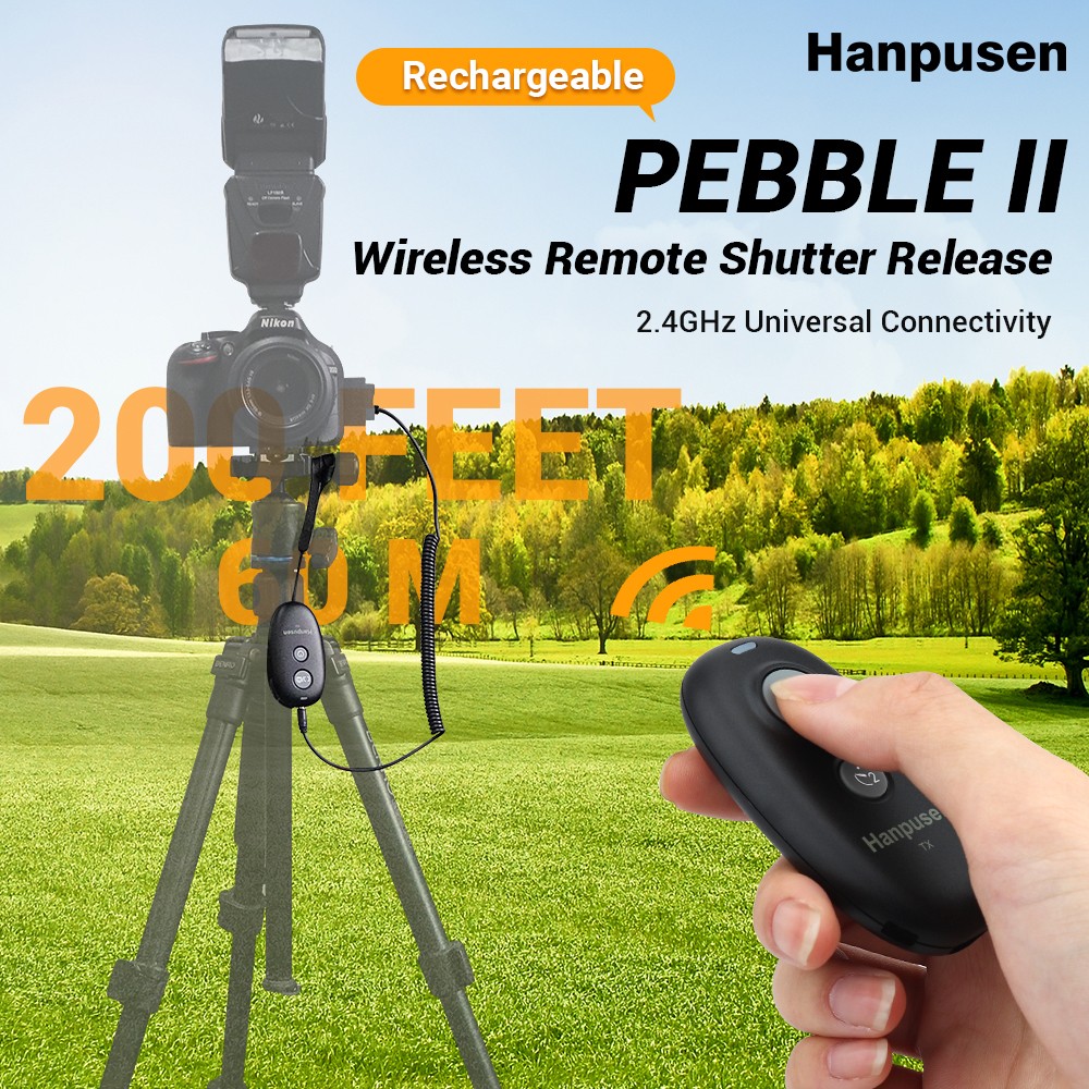 Wireless Remote Control PalmSized USBC Rechargeable for Selfie Single Bulb Shoot