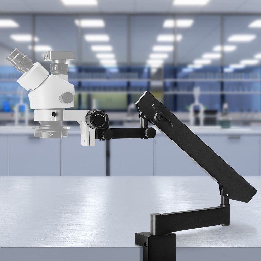 Foldable Bracket with Table Clip Stereo Trinocular Stand for Digital Microscope