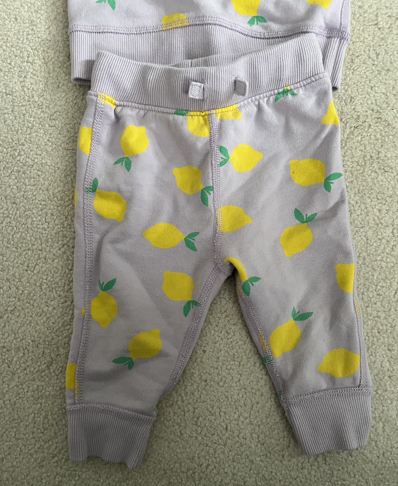 Hanna Andersson matching Purple Lemon Sweater & Pants Set. Size 6-12 mos, 70 cm