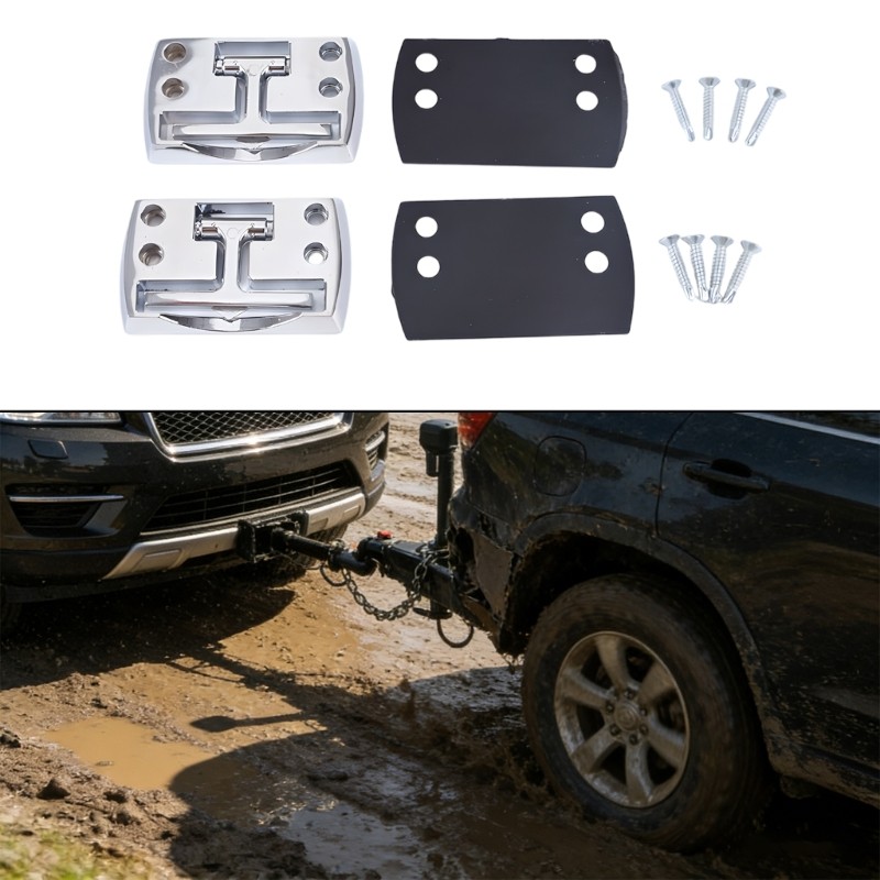 2pcs Sturdy Folding Tow connectors for Secure Load Fixing on Vehicles