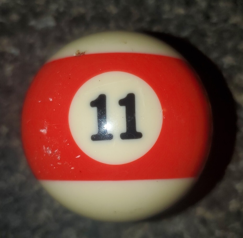 Regulation Pool Billiard Replacement 11 Ball Striped Red