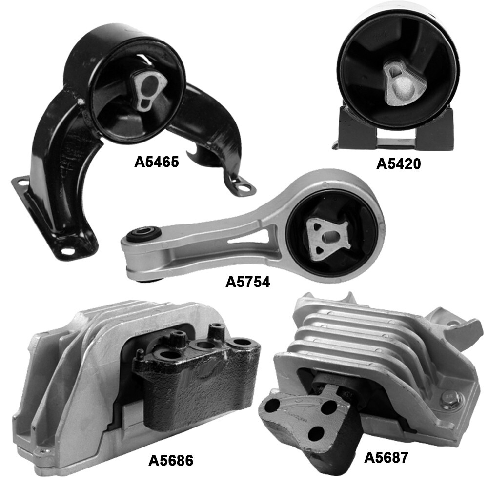 Engine Mounts & Auto Trans. Mount 5PCS Set For Chrysler 200 14-11 2.4L 6 Speed