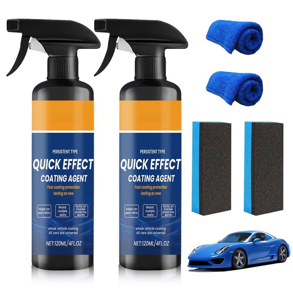 2PCS Quick‑Acting Car Coating Spray | Scratch Remover & Durable Shine