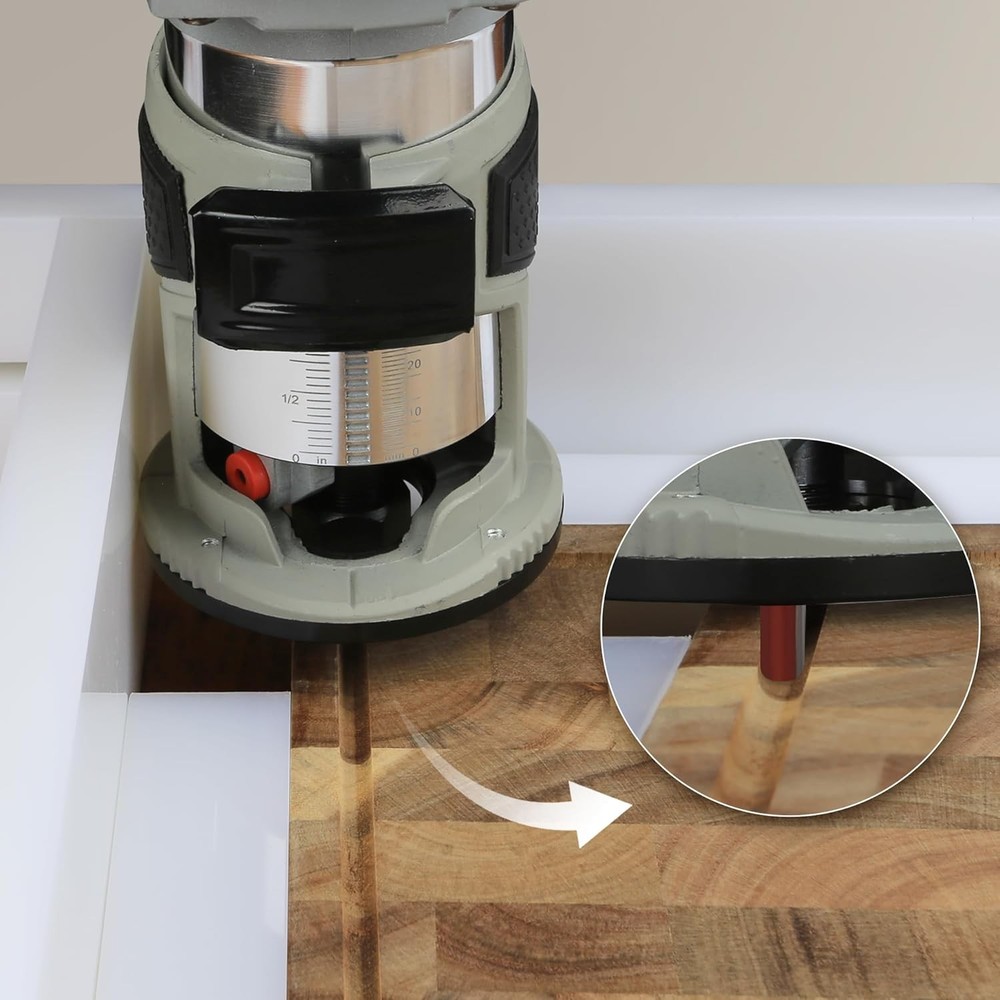 Adjustable Juice Groove Jig, Router Template Guide & Frame System for Woodworkin