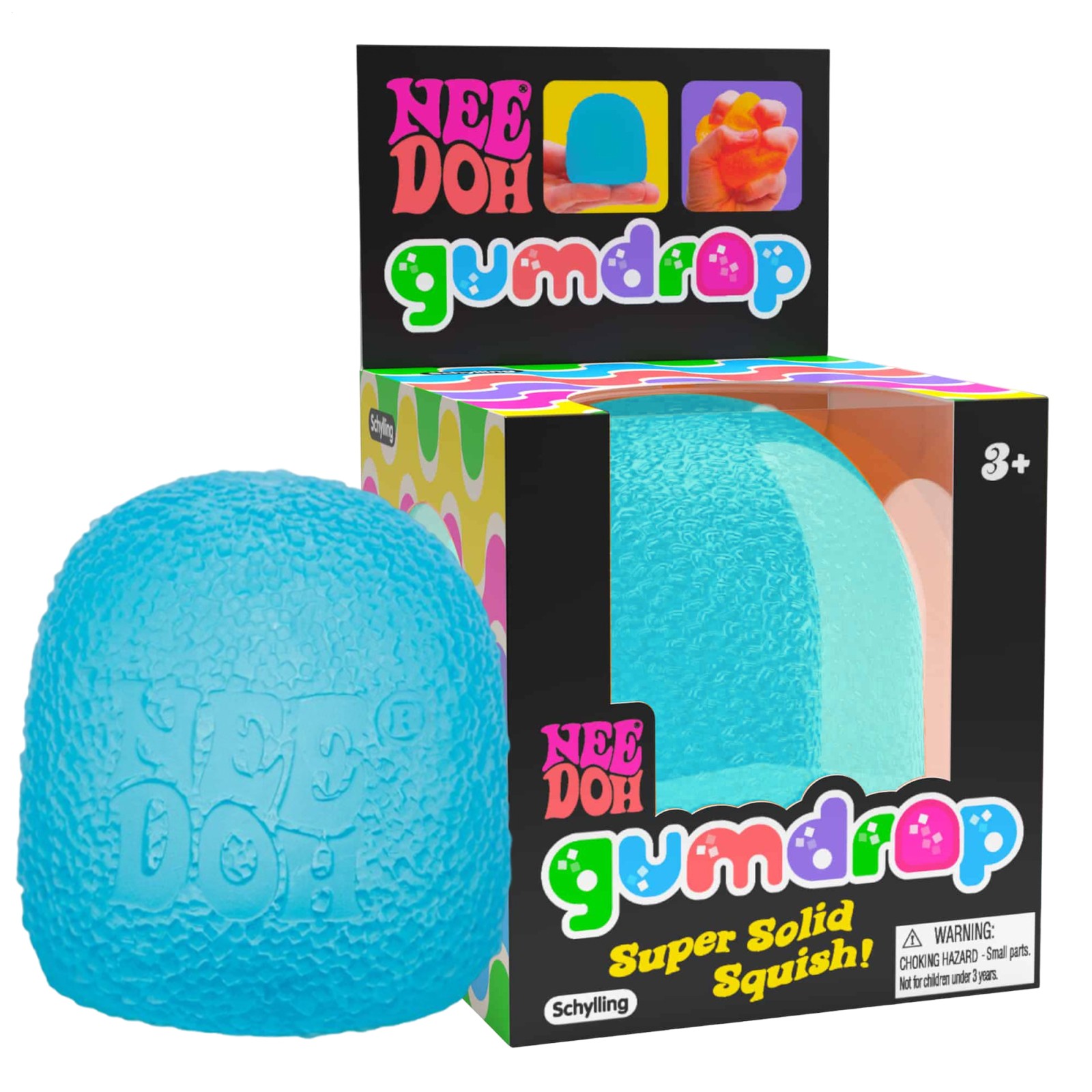 Schylling NeeDoh Gumdrop - Textured Sensory Toy with Super Solid Squish