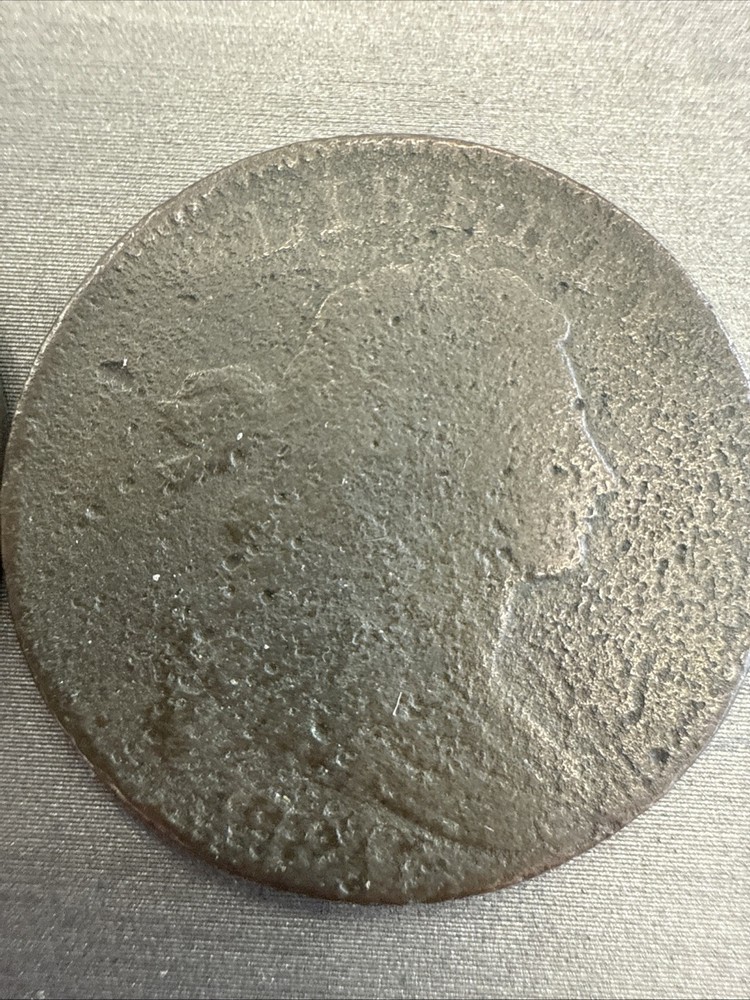 No Date Damaged Draped Bust Large Cent #8142