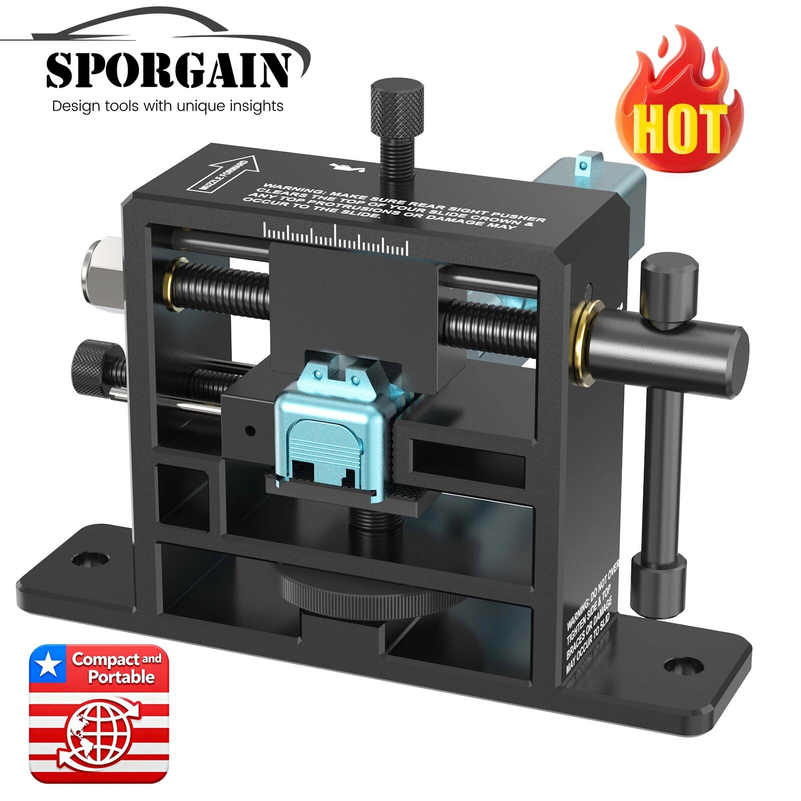 Adjustable Handgun Sight Pusher Tool Heavy Duty for Rear Sight Removal