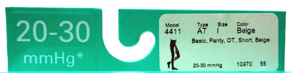 JUZO Basic Beige Compression Stockings: Model 4411, Type AT, Size I (NEW)