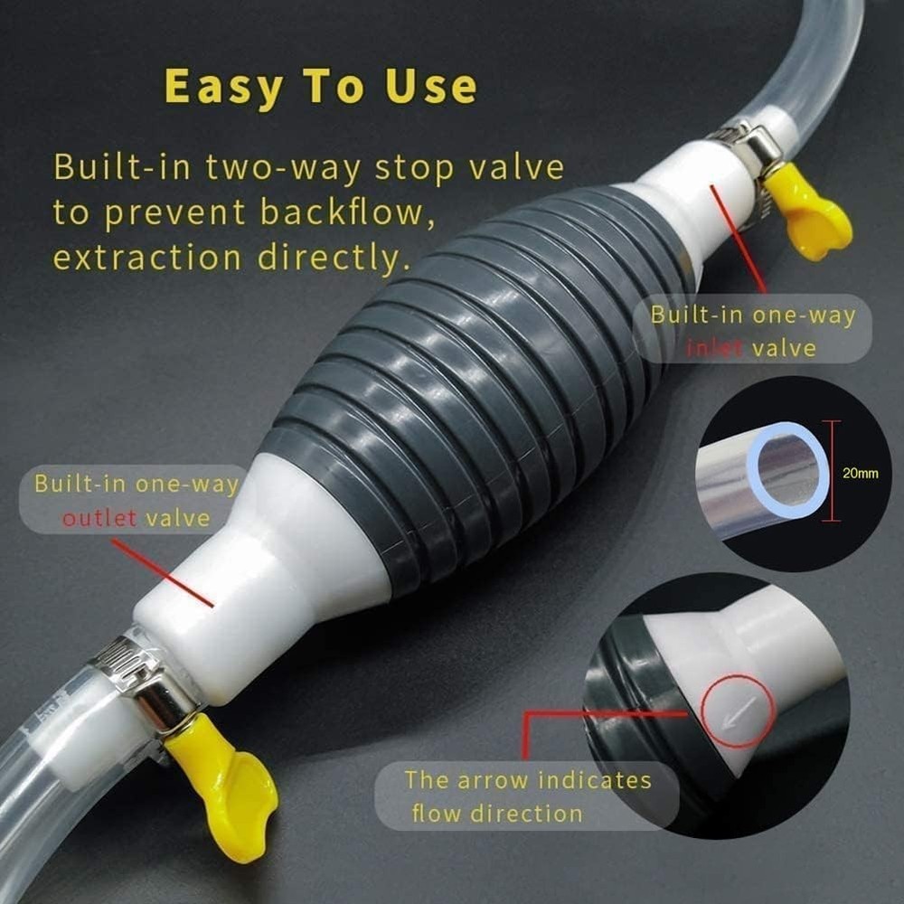 Multifunctional Handheld Siphon Pump with Easy Flow Control Valves