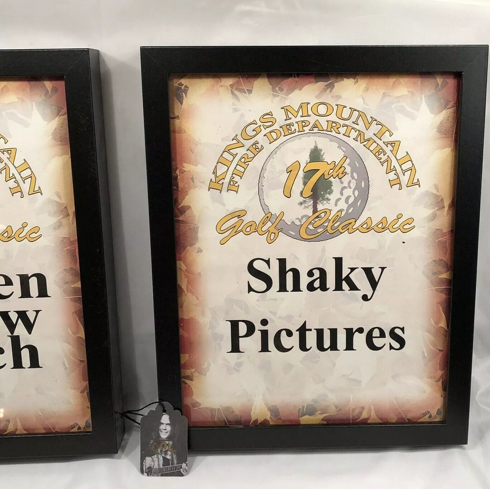 Neil Young Personally Owned Framed Golf Certificates Broken Arrow Ranch