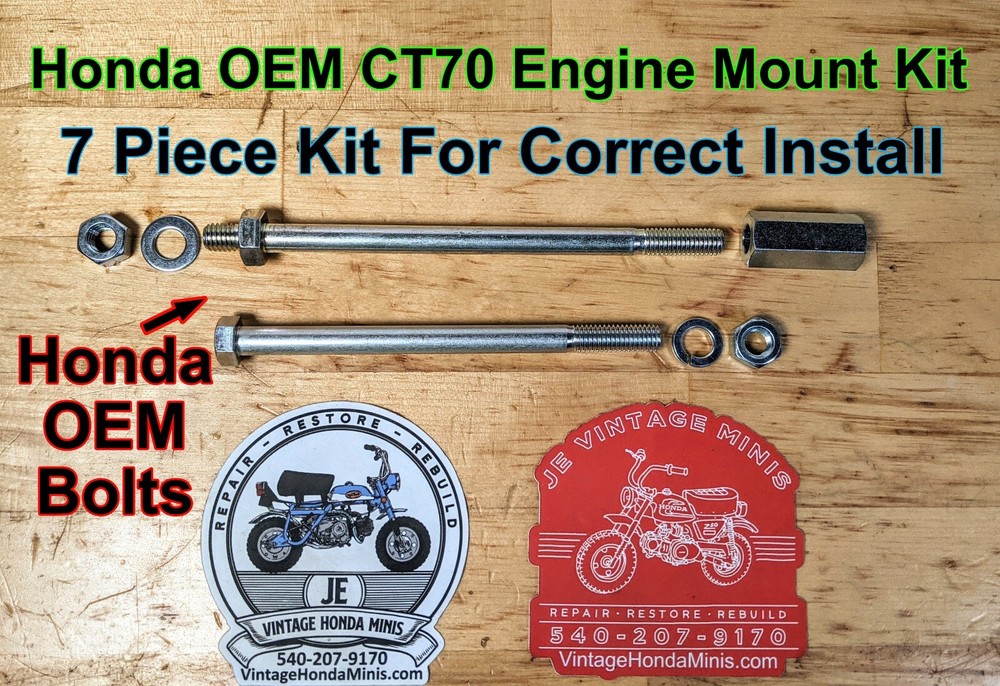 Hardware - Honda Engine Mount Bolt Kit - Honda CT70 Mini Trail