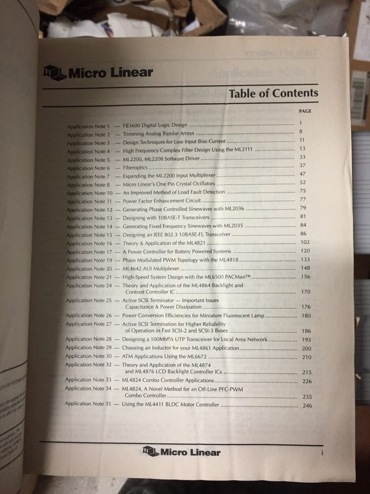 Data Book = Micro Linear Semiconductor Products and Applications Handbook 1995 =
