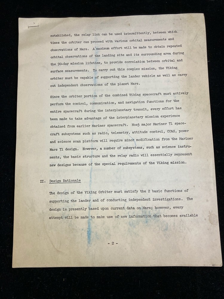 1973 PAPER DESCRIBING THE DESIGN DIFFERENCE BETWEEN MARINER AND VIKING ORBITERS