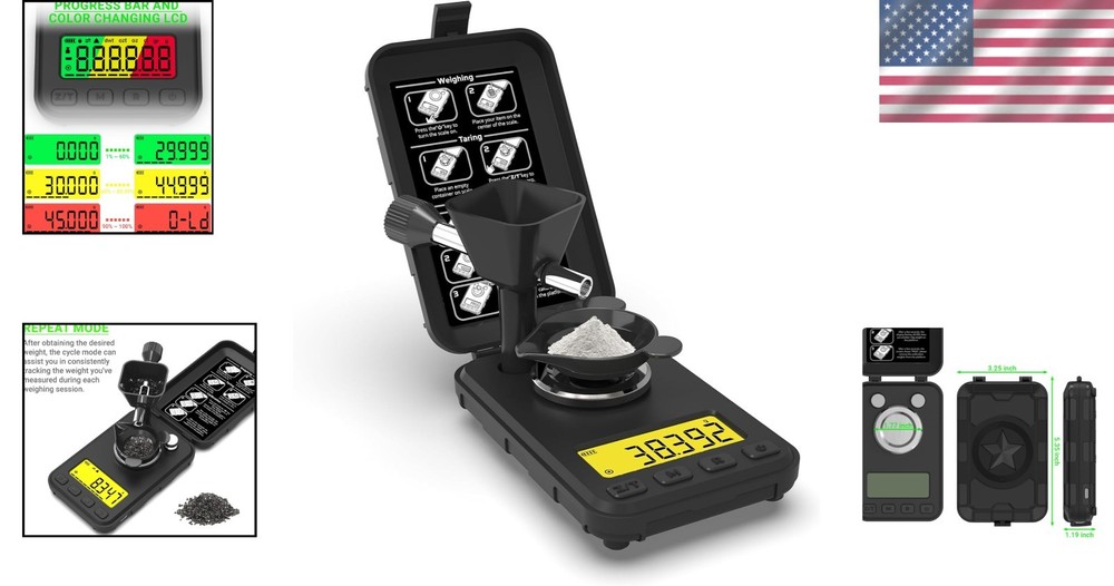 Handheld Reloading Scale 50g with 3 Colored Backlights - Accurate & Easy to Use