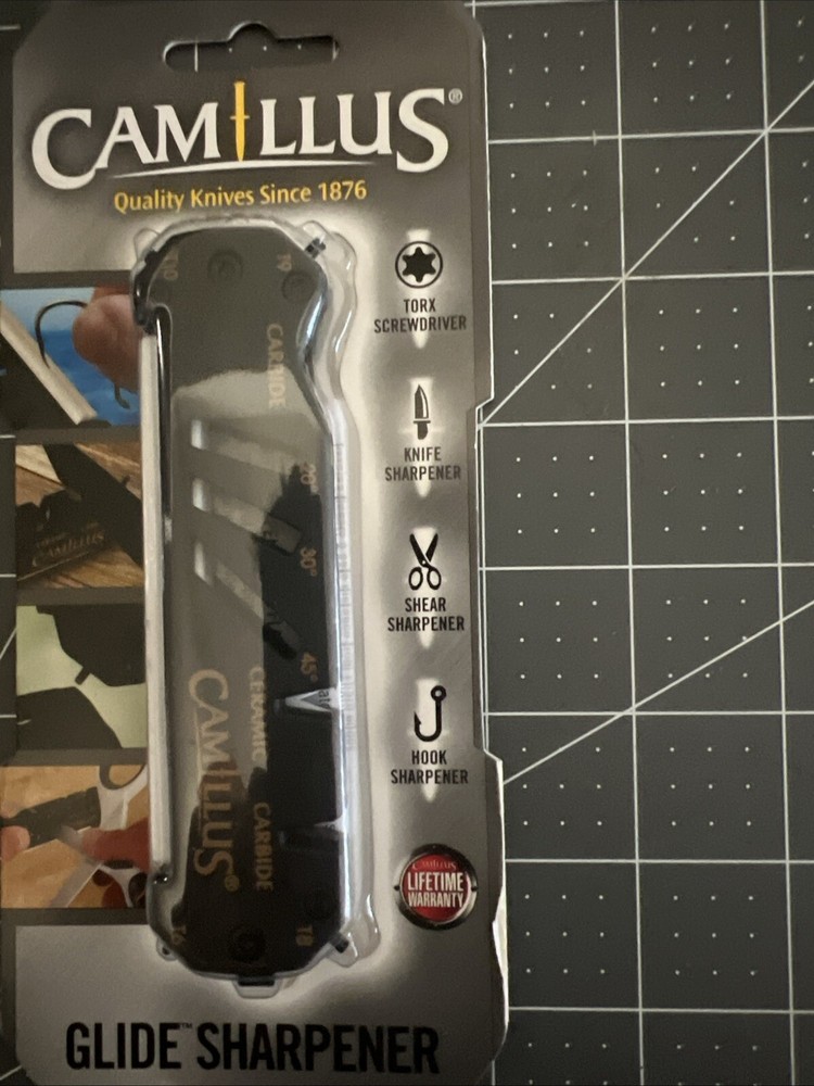 Camillus Glide Sharpener Black Composition Housing Included Screwdrivers 19224