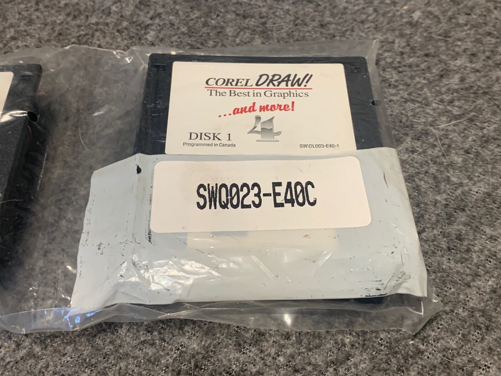 CorelDRAW! 4 Disk Set – 7 Floppy Disks – Vintage Graphic Design Software