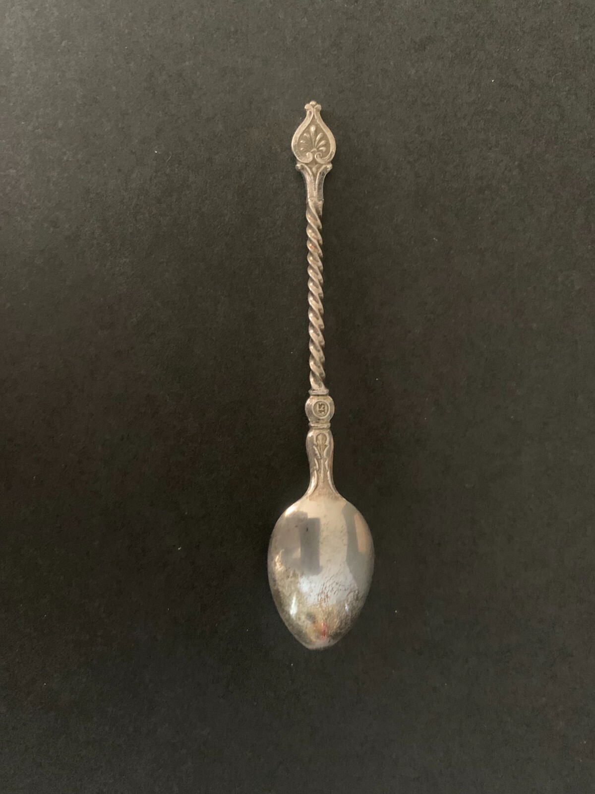 Antique Sterling Silver Set 12 box demitasse spoons Germany 13 mythic portraits