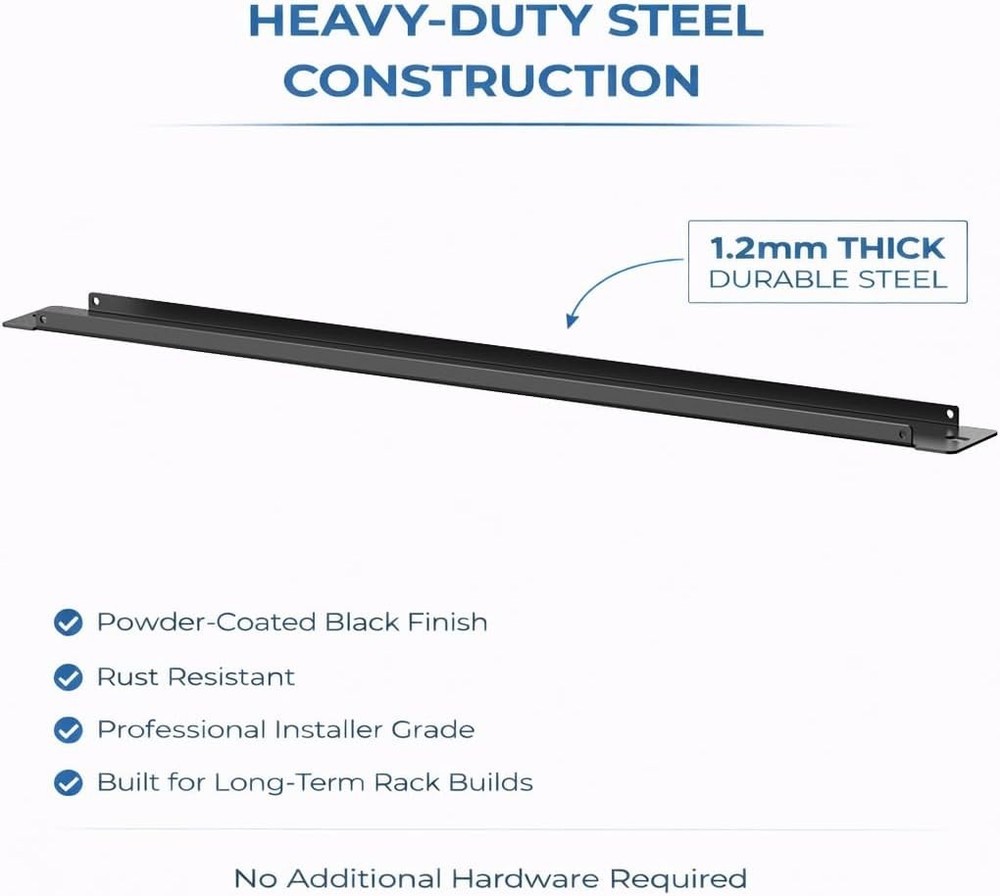ynVISION Rack Blank Panels for 19” Server, Network & AV Rack | Hardware Included