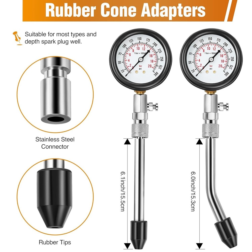 Complete Automotive Compression Tester Set
