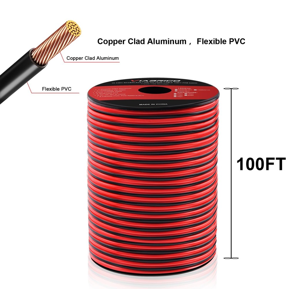 Two-conductor low voltage electrical extension cable.