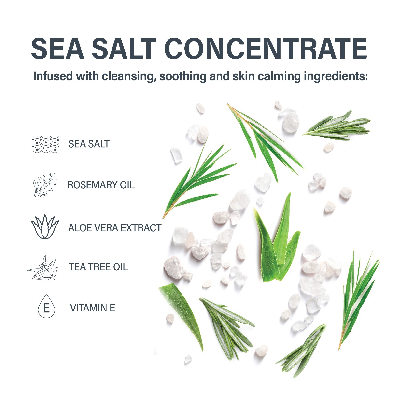 Base Labs Sea Salt Wash For Piercing Aftercare | 4oz | Cleanses & Soothes