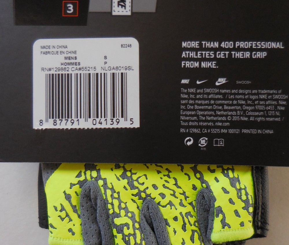 Nike Dynamic Training Gloves Men Cool Grey/Black/Volt/White S/P
