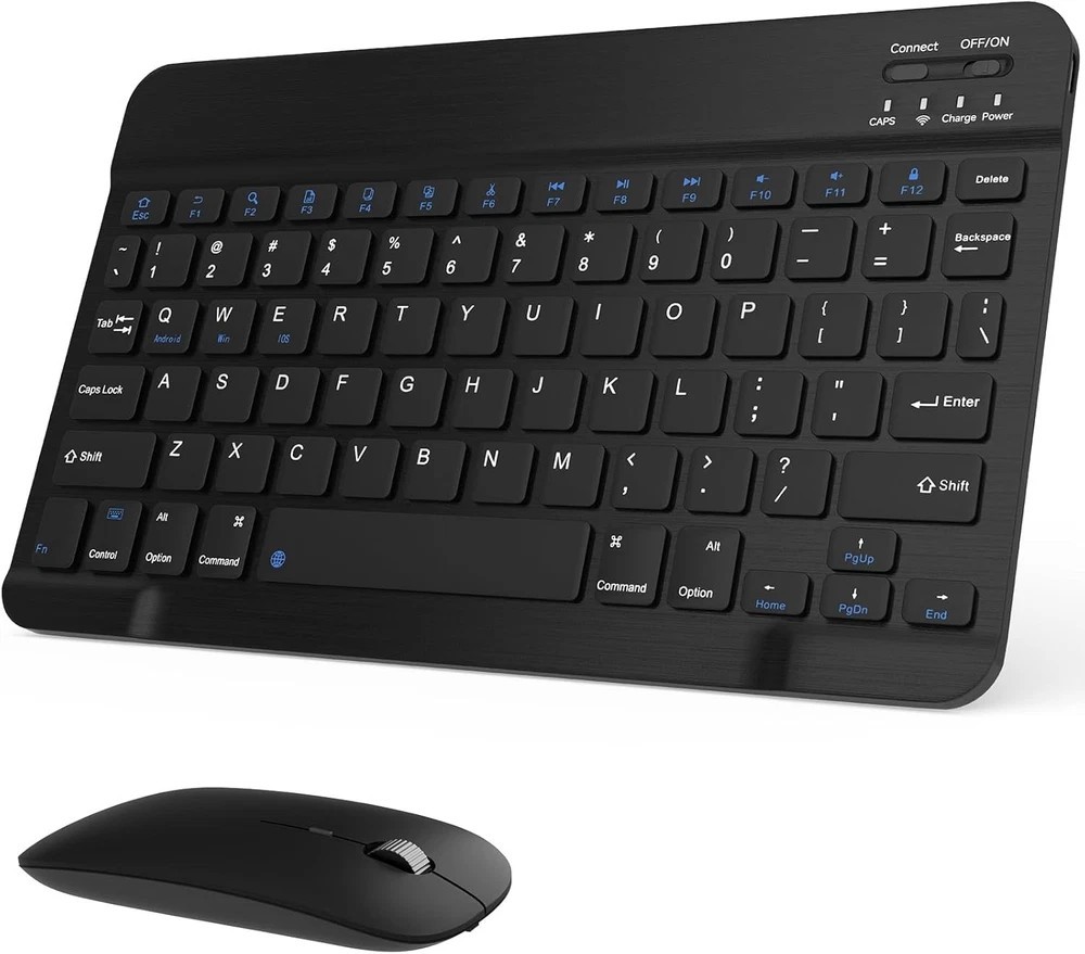 Rechargeable Bluetooth Keyboard and Mouse Combo Universal Ultra-Slim Wireless