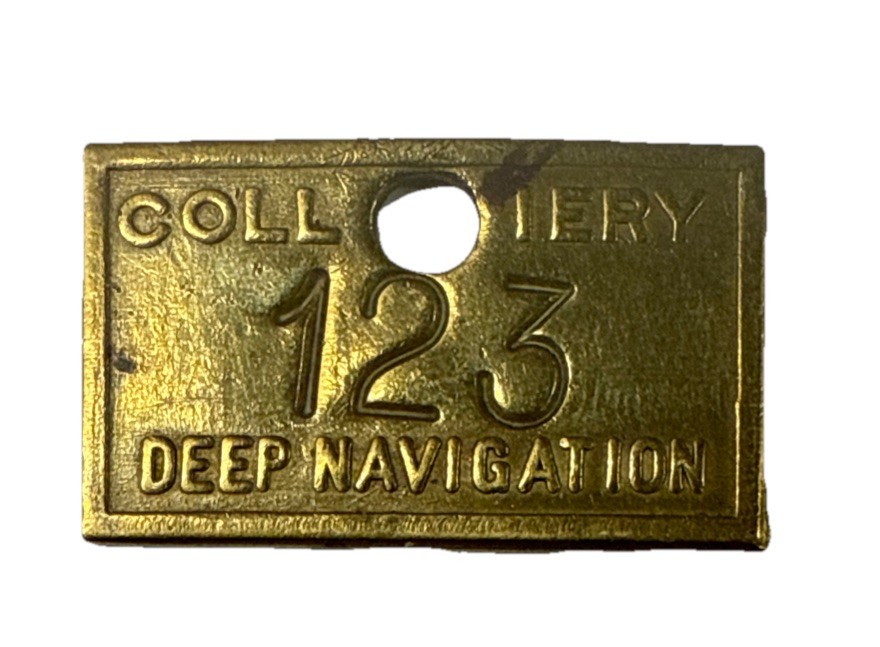 Original Deep Navigation Colliery Pit Check Welsh Miners Lamp Tally