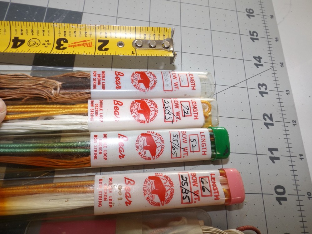 8 Original Bear Archery Recurve Bow Replacement Strings & 2 Browning strings