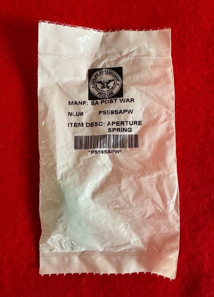 Original USGI Springfield M1 Garand Sight Aperture NOS In CMP Packaging