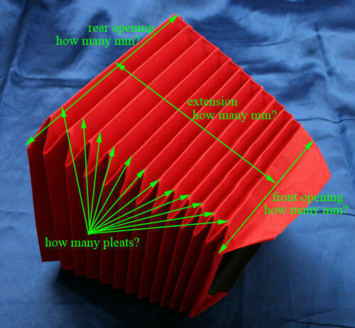 Professional Custom Made Replacement Camera Bellow for Vintage 120 Fold Camera