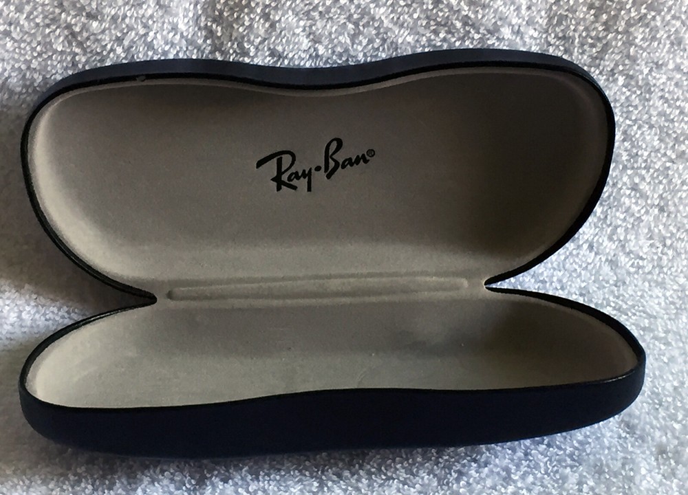 Ray Ban Hard Case EyeGlass Sunglass Case black felt lined