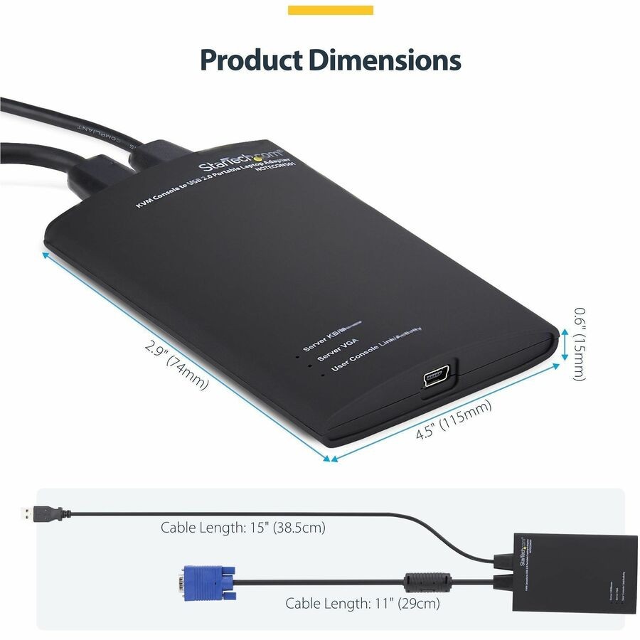 StarTech NOTECONS01 KVM Console to USB 2.0 Portable Adapter