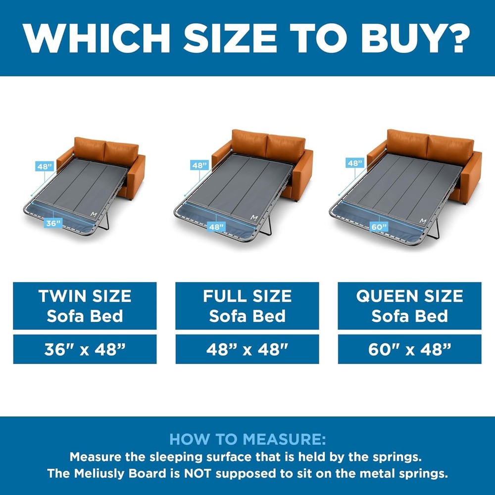 Sleeper Sofa Support Board Queen Size 60x48 Heavy Duty Wood Sofa Bed Board Pull