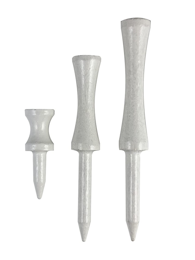 Golf Step Tees 2 3/4 Inch 40 Pack White Plastic Tee Set