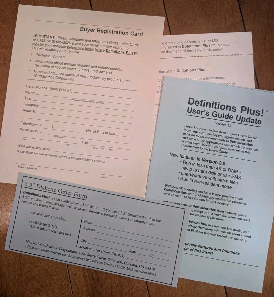 American Heritage Dictionary Electronic Version 5 1/4" Floppy Disk WordScience