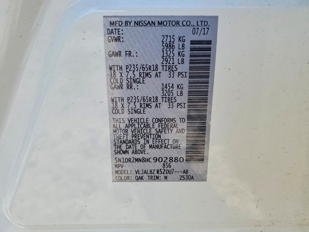 Console Front Roof Without Navigation System Fits 17 PATHFINDER 4994783