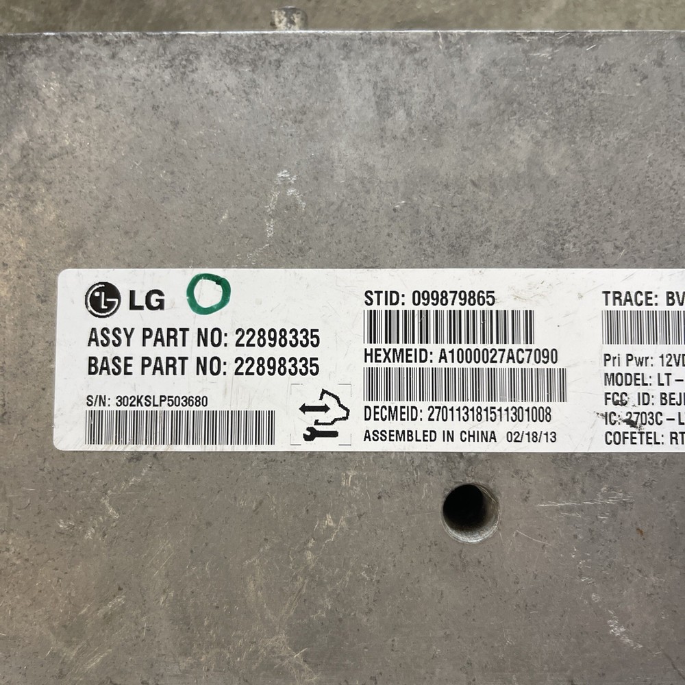 2012-2014 GM Multi Vehicle GPS Communication Control Module 22898335