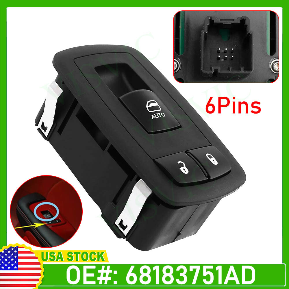 Power Window Switch for Dodge Challenger 2015-2022, Front Passenger 68183751AD