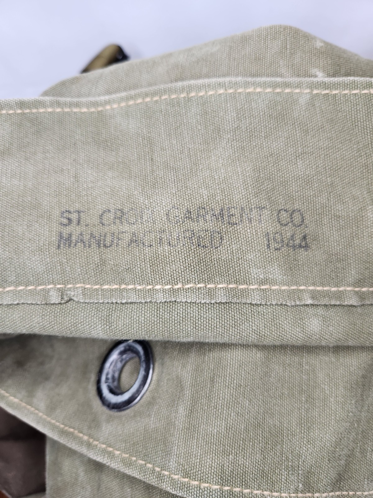 Vintage 1944 WWII Canvas Duffel Bag US Military Period-St Croix Garment Co