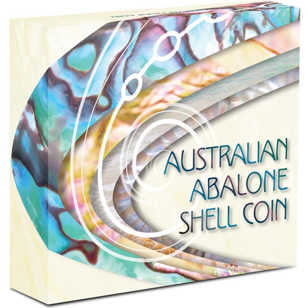 Australia 2014 Abalone Shell Insert 1 Oz Silver Proof $1 Coin MINT OGP LOW COA