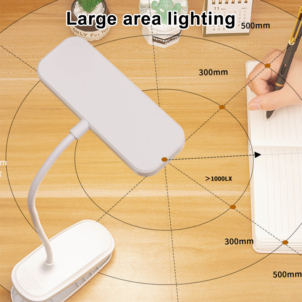 LED Desk Lamp Adjustable Neck Lamp with Clamp Eye-Caring Reading Desk Light