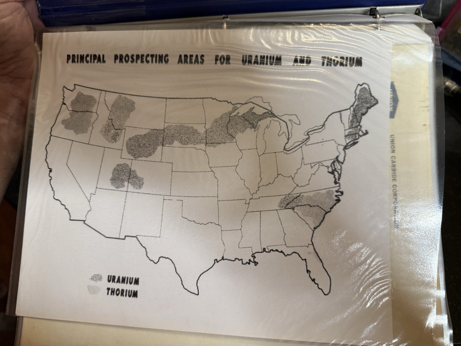 UNION CARBIDE CORP Binder With 70 Uranium Mining Related Photos