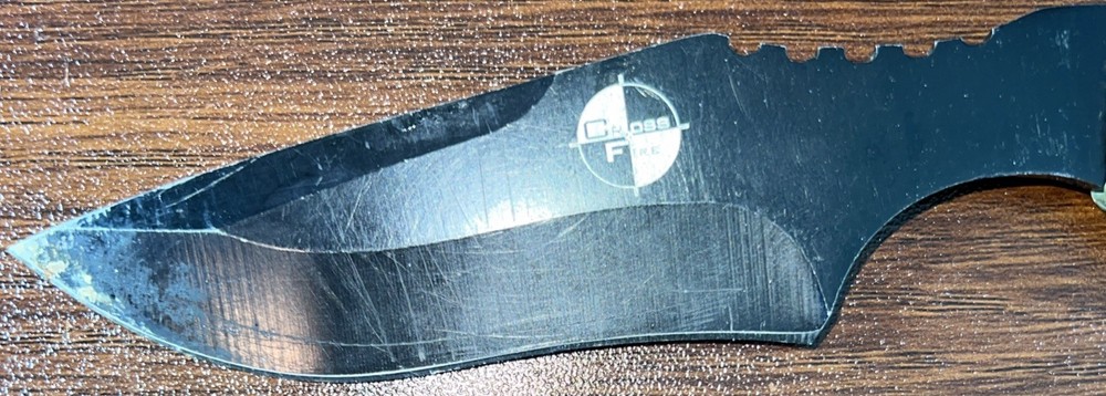 Cross Fire 7 inch Fire Starter Survivor Knife Superb State EUC! 🍀