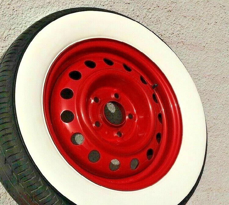 For 15 Inch Rims 3'' Wide Whitewall Topper Tire Trim Insert Firestone Style 4Pcs