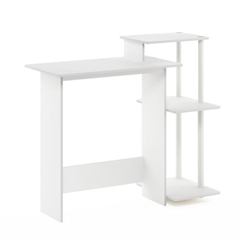 Compact Computer Desk Side Shelves Durable Easy Assembly Minimalist Design New