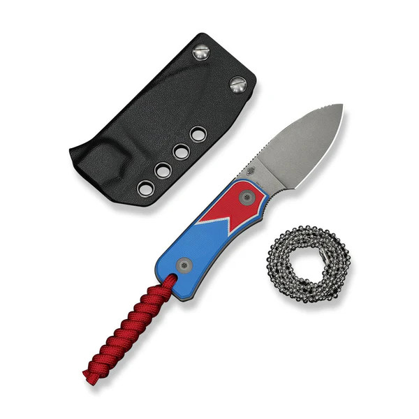 Civivi Knives Baby Banter Fixed Blade C23045A-1 Red White Blue G10 Nitro-V Knife