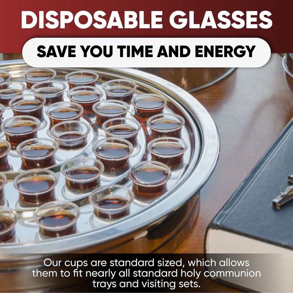 Steadfast Selections Bulk Premium 2000 Plastic Communion Cups Small, Multiple