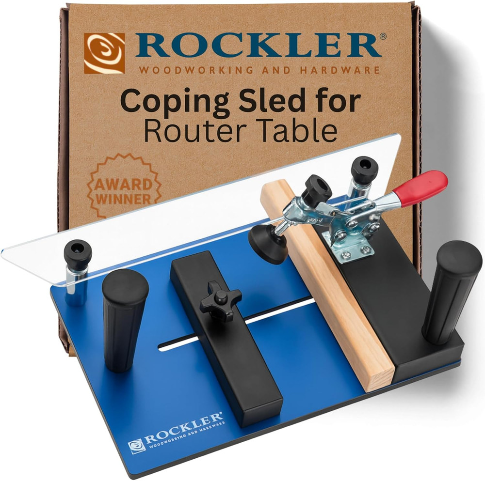Router Table Rail Coping Sled - Easy Adjustments & Firm Grip for Precision Work